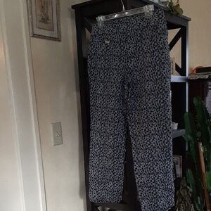 Gray/Black/Blue Patterned Pants Sz 12